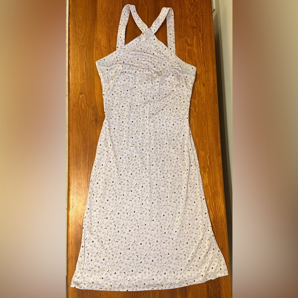 Tocca 100% Silk Charmeuse Dress Halter Neckline Size 4 Floral Print